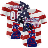 Maxcorners Custom White Camo-Black Premium American Flag Fashion Baseball Jersey LM0210