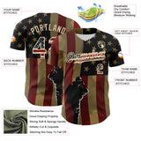 Maxcorners Custom White Royal-Red 3D American Flag Independence Day National Symbols Premium Baseball Jersey LM0210