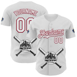 Maxcorners Custom White Cardinal-Black 3D Urban City Edition Sports Premium Baseball Jersey LM0210