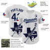 Maxcorners Custom White Navy-Silver 3D Urban City Edition Sports Authentic Baseball Jersey LM2605