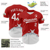 Maxcorners Custom Red White Gray-Black 3D Urban City Edition Sports Premium Baseball Jersey LM0210