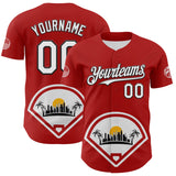Maxcorners Custom Red White Gray Yellow-Black 3D Urban City Edition Sports Premium Baseball Jersey LM0210