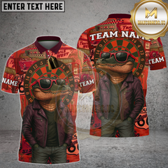 Maxcorners Dart Shirt Western Crocodile Retro Sunglasses Style Design Multioptions Personalized Name, Team Name Unisex 3D Shirt (4 Colors)