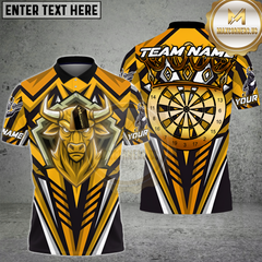 Maxcorners Dart Bull Jersey Fierce Bullseye Design Multioptions Personalized Name, Team Name Unisex 3D Shirt (4 Colors)