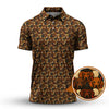 Maxcorners Dachshund Pattern Golf Shirt, Halloween Golf Shirt, Golf Gift For Golfers, Dachshund Golf Shirt For Men