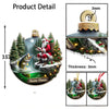 Maxcorners Custom Name Santa Fishing Ornament, Fishing Lover Christmas Gift 2D Flat LM2211