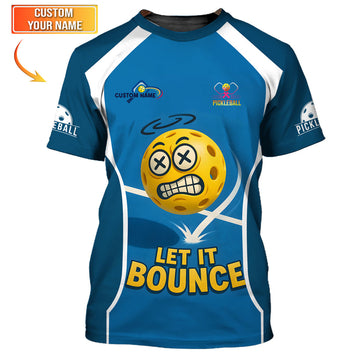 Maxcorners Custom Pickleball Shirt, Let It Bounce, Funny Pickle Ball T Shirt, Pickleball Team Polo, Gifts For Pickleball Players LM0509