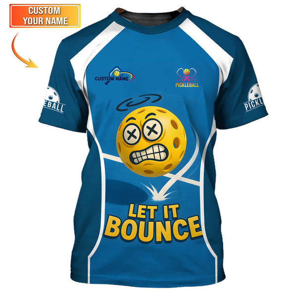 Maxcorners Custom Pickleball Shirt, Let It Bounce, Funny Pickle Ball T Shirt, Pickleball Team Polo, Gifts For Pickleball Players LM0509