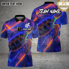 Maxcorners Turtle Dartboard Neon Glow Pattern Multioptions Personalized Name, Team Name Unisex 3D Shirt (4 Colors)