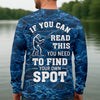 Maxcorners If You Can Read This You Need To Find Your Own Spot Fishing Shirt, Funny Bigfoot Fishing Shirt, Custom Fisherman Shirt