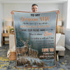 Maxcorners Personalized Meeting You Was Fate Fleece Blanket- Custom Deer Couple Blanket, Heartfelt Wife Gift LM1611