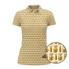 Maxcorners Beer Golf Shirt For Golfer, Pattern Golf Shirt, Funny Golf Shirt For Men, Crazy Golf Shirt