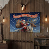 Maxcorners Santa Riding Reindeer Dashing Through the Snow Wrapped Canvas
