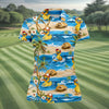 Maxcorners Funny Duck Hawaiian Golf Shirt, Summer Ocean Women's Golf Tops, Ladies Golf Shirts LM1507