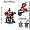 Maxcorners Custom Name Santa Gym Ornament, Gymnastics Christmas Gift 2D Flat LM2211