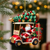 Maxcorners Santa Claus Golf Cart Xmas Decorations, Golf Christmas Ornament, Golf Gift Idea, Christmas Golf Gift