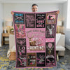 Maxcorners Real Girls Go Hunting Fleece Blanket - Pink Deer Hunting Gift for Women LM1611