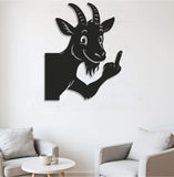 Maxcorners Funny Goat Metal Sign WITH LED/WITHOUT LED - Hilarious Farm Yard Decor, Rustic Prank Gift for Ranch, Barn & Outdoor Spaces LM0110
