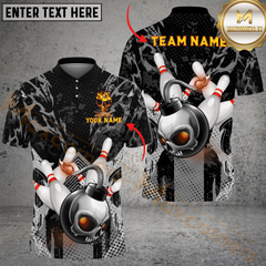 Maxcorners Bowling Punisher Bomb Multicolor Options Personalized Name, Team Name 3D Shirt