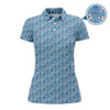 Maxcorners Funny Flower Pattern Golf Polos, Gift For Golfer, Crazy Golf Shirts For Men