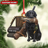 Maxcorners Personalized Duck Hunting Dog Ornament – Personalized Acrylic Christmas Decor for Hunters LM0411