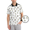 Maxcorners Custom Name Pattern Snoopy Golf Shirt, Peanuts Golf Polos, Golf Gift For Men's, Crazy Golf Shirts