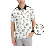 Maxcorners Custom Name Pattern Snoopy Golf Shirt, Peanuts Golf Polos, Golf Gift For Men's, Crazy Golf Shirts