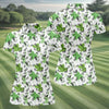 Maxcorners Green Cocktail Splash Pattern Golf Shirt, Ladies Golf Top, Hawaiian Golf Shirt, Women’s Golf Apparel LM1507