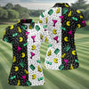 Maxcorners Retro Cassette Sunglasses Cocktail Banana Split Golf Shirt, Golf Tops For Women, Women’s Golf Apparel, Printed Golf Shirt LM1507