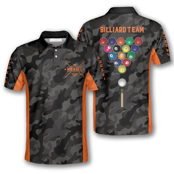 Maxcorners Camouflage Billiard Personalized 3D Unisex Shirt