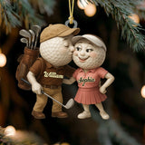 Maxcorners Custom Name Golf Couple Acrylic Ornaments, Golf Christmas Gifts, Christmas Gift Ideas For Couples LM1611