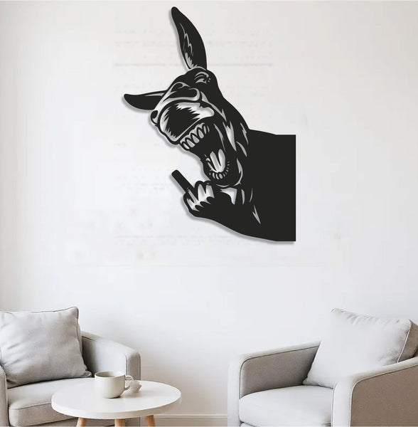 Maxcorners Funny Donkey Metal Sign WITH LED/WITHOUT LED - Hilarious Farm Yard Decor, Gag Gift for Ranch Owners & Outdoor Spaces LM0110