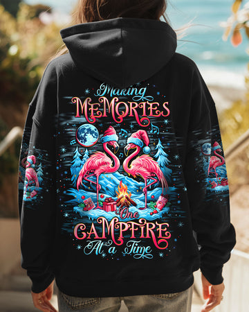 Maxcorners Making Memories One Campfire At A Time Flamingo Christmas All Over Print - Tltw1410244 LM2101
