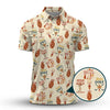 Maxcorners Jesus And Golf Is My Therapy Shirt, Pattern Golf Shirt, Jesus Golf Polos For Men