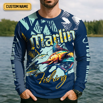 Maxcorners Marlin Fishing, Chase The Marlin - Catch The Dream SPF Shirts, Fishing Shirts For Men, Fisherman Gift