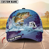 Maxcorners Fishing Blue Wave Personalized Cap (13 Breeds)