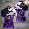 Maxcorners Darts Flaming Dartboard Blaze Design Multicolor Customized Name, Team Name 3D Shirts