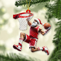 Maxcorners Custom Name and Number Basketball Ornament, Christmas Gift for Basketball Lover 2D Flat LM2211