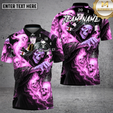Maxcorners Grim Reaper Dartboard  Flames Multioptions Personalized Name, Team Name Unisex 3D Shirt (4 Colors)