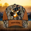 Maxcorners Premium Leather Ragged Deer Hunting Camo Pattern 3D Multicolor Personalized Cap