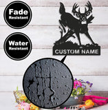 Maxcorners Personalized Deer Hunting Buck Metal Sign WITH LED/WITHOUT LED – Rustic Cabin Wall Decor, Gift for Hunters LM0110