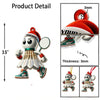 Maxcorners Custom Name Badminton Ornament, Badminton Lover Christmas Gift 2D Flat LM2211