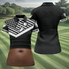 Maxcorners Personalized Dark Skin Beer Belly Golf Polo Shirt, Womens Golf Tops, Ladies Golf Shirt LM1507