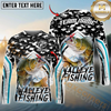 Maxcorners Fishing Black Camo Sport Custom Name & Team Name 3D Shirts
