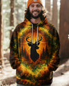 Maxcorners Deer Hunting Vintage Swirl All Over Print LM1601