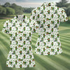 Maxcorners Funny Leprechaun Golf And Beer Green Shamrocks St Patrick's Day Golf Shirt, Women's Golf Shirts, Ladies Golf Polos
