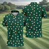 Maxcorners Blue White Orange Confetti Balloons Irish Flag St Patrick's Day Golf Shirt, Golf Gift For Men, Golf Shirts For Men