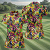 Maxcorners Psychedelic Bigfoot Cannabis Leaf Hawaiian Polo Shirt, Women’s Golf Polo, Golf Shirts For Women LM1507