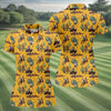 Maxcorners Yellow Cowboy Rodeo Desert Western Hawaiian Golf Shirt, Women's Golf Tops, Golf Polo For Women LM1507
