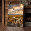 Maxcorners Duck Hunting Dogs Chasing Flying Ducks Personalized Name Canvas